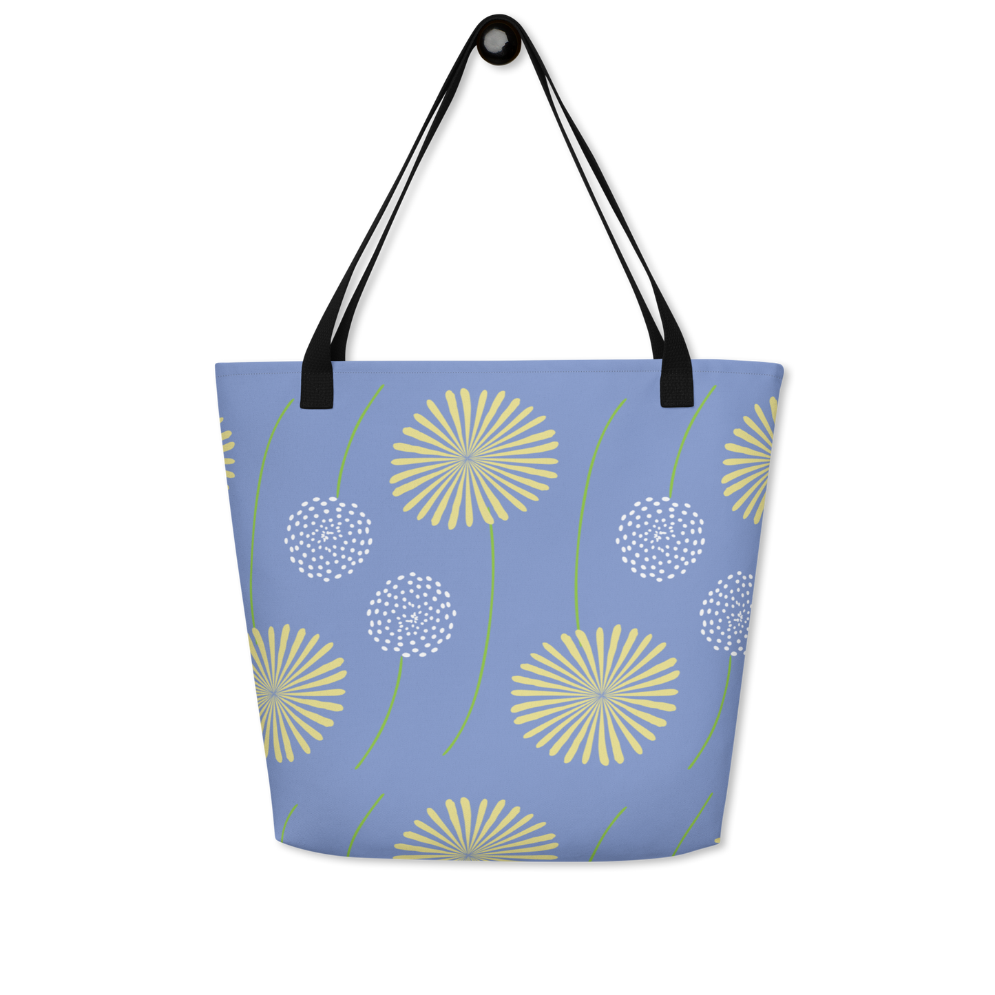 Floating Flowers All-Over Print Large Tote Bag