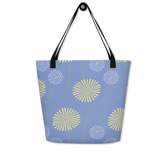 Floating Flowers All-Over Print Large Tote Bag