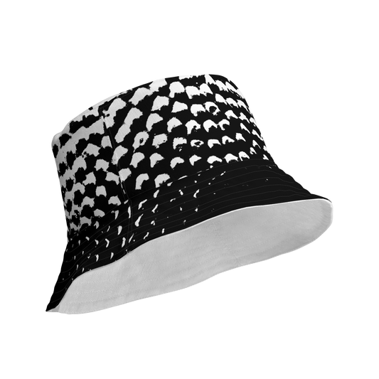 BW Textured Reversible bucket hat