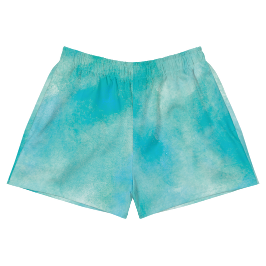 Cloudy Blue Women’s Recycled Athletic Shorts