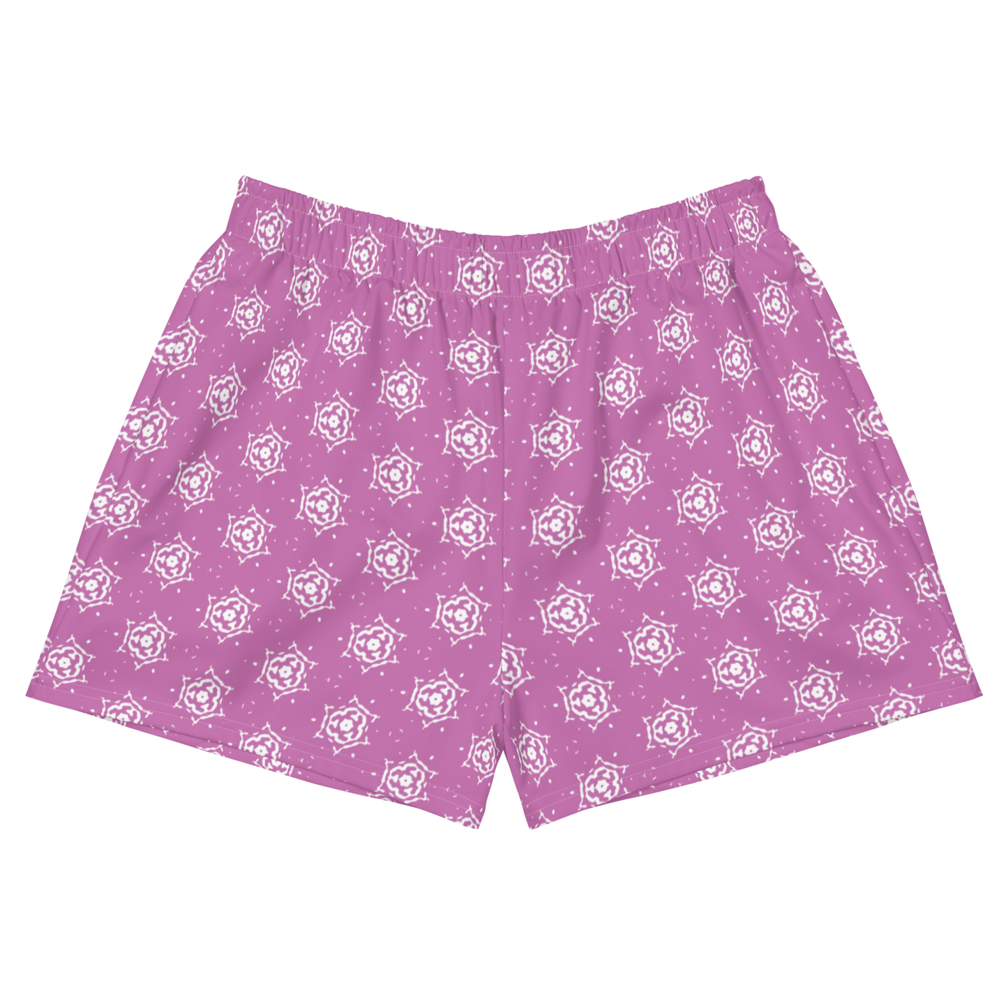 Pink Starred Women’s Recycled Athletic Shorts