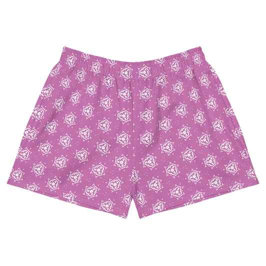 Pink Starred Women’s Recycled Athletic Shorts