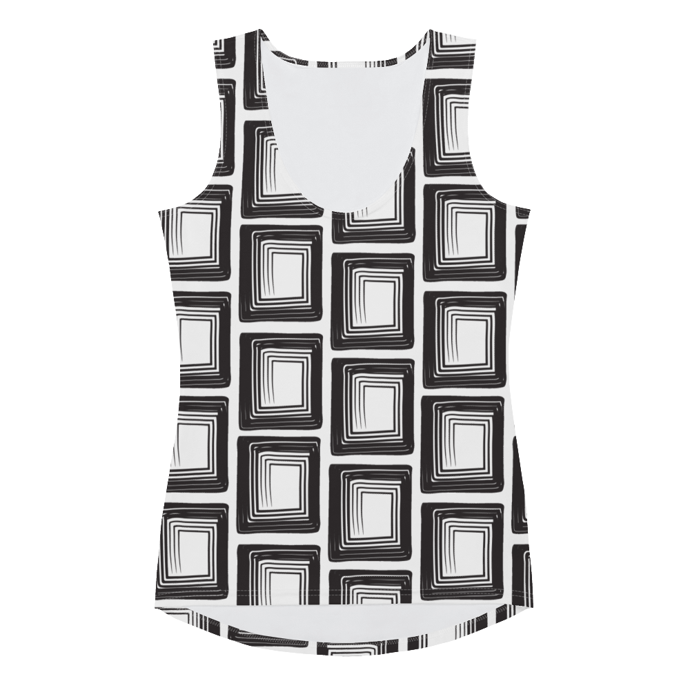 Perspective Blocks Sublimation Cut & Sew Tank Top