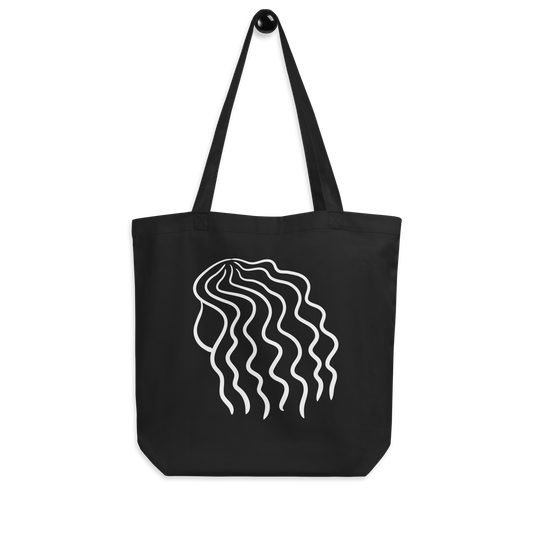 Wavy Hair (white) Eco Tote Bag