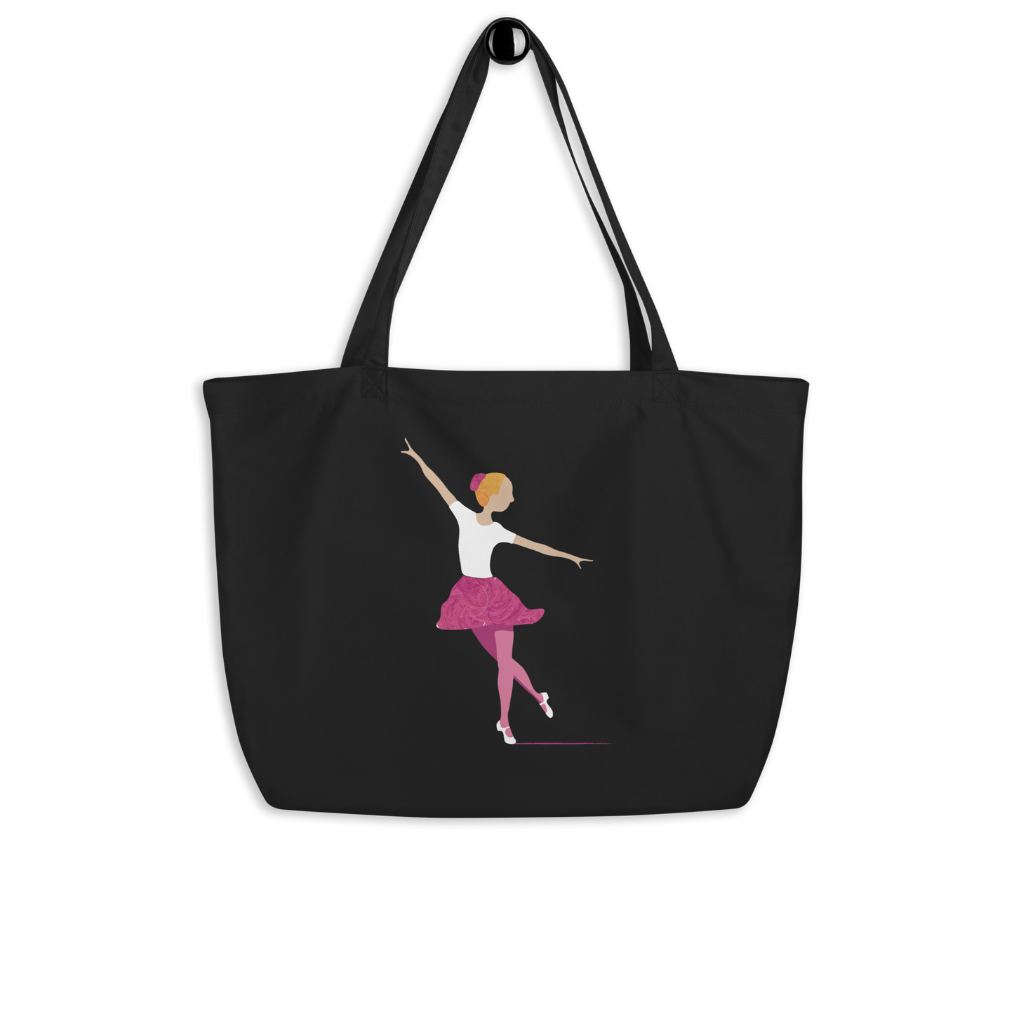 Tap-Slide Dancer large organic tote bag