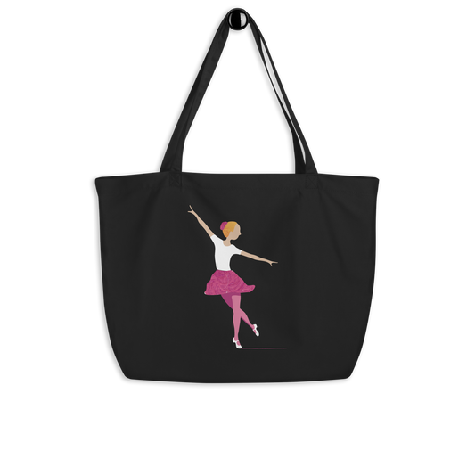 Tap-Slide Dancer large organic tote bag