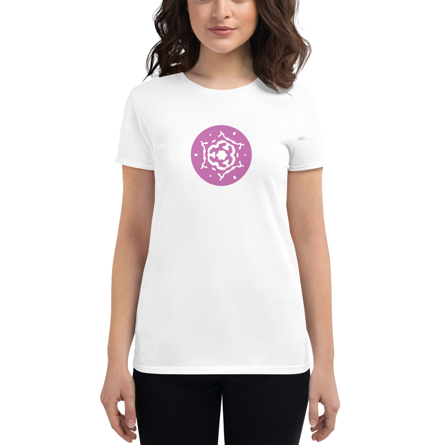 Pink Starred Women's short sleeve t-shirt